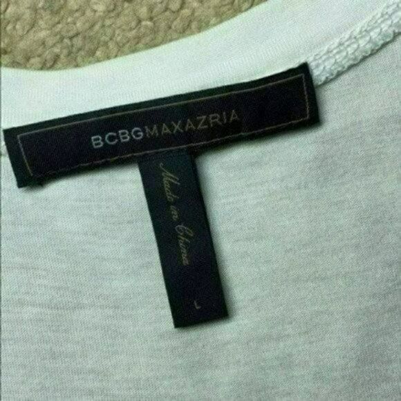 NWT MSRP $158 BCBGMAXAZRIA Women's Preslee Short Sleeve Top Women's Size Large - Picture 9 of 10
